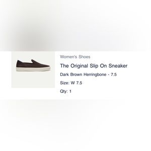 Rothy's The Original Slip On Sneaker in Dark Brown Herringbone size 7.5